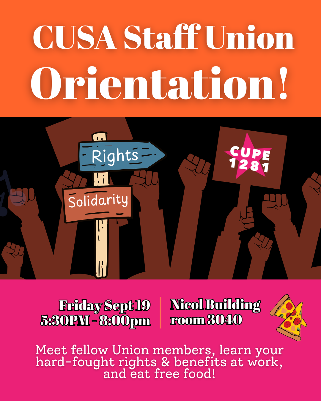 CUSA Staff Union Orientation @ Location TBD, Carleton University campus